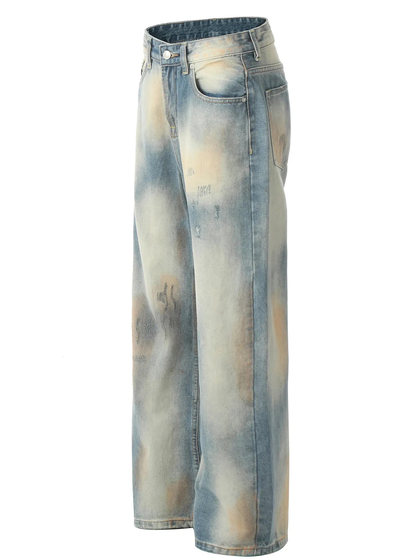 Men's Washed Straight Leg Jeans