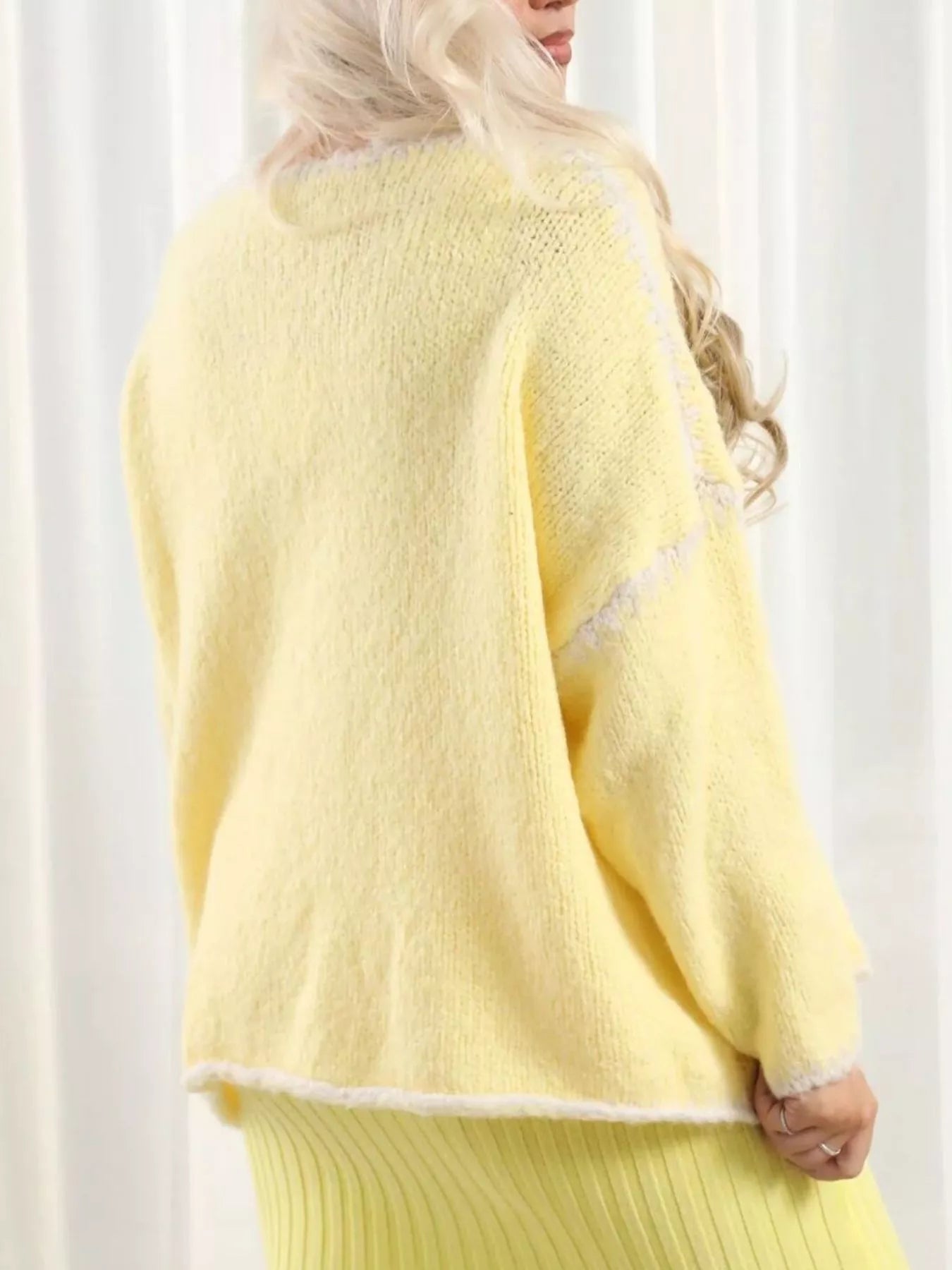 Tie Front Drop Shoulder Cardigan