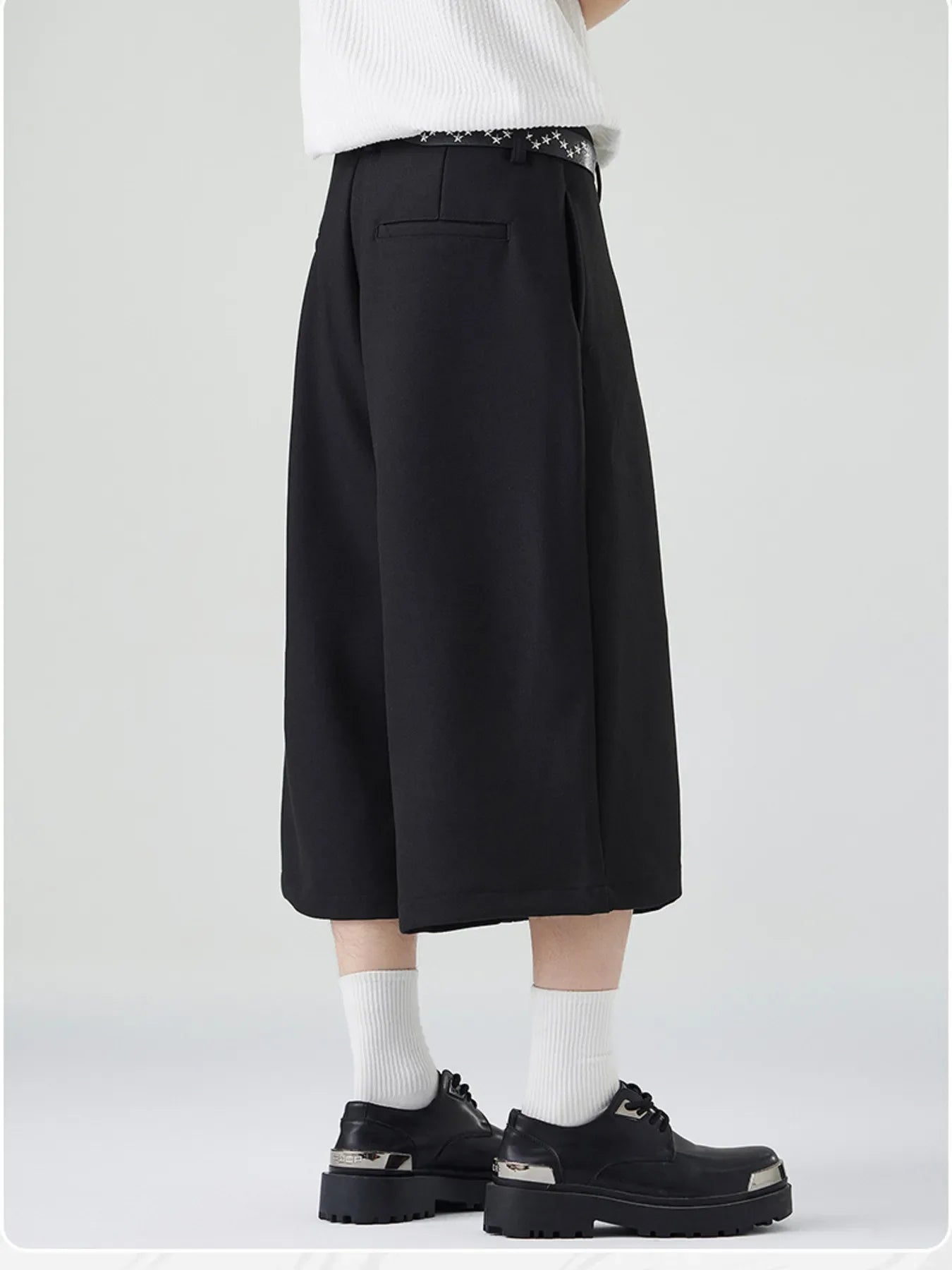 Men's Wide Leg Cropped Pants