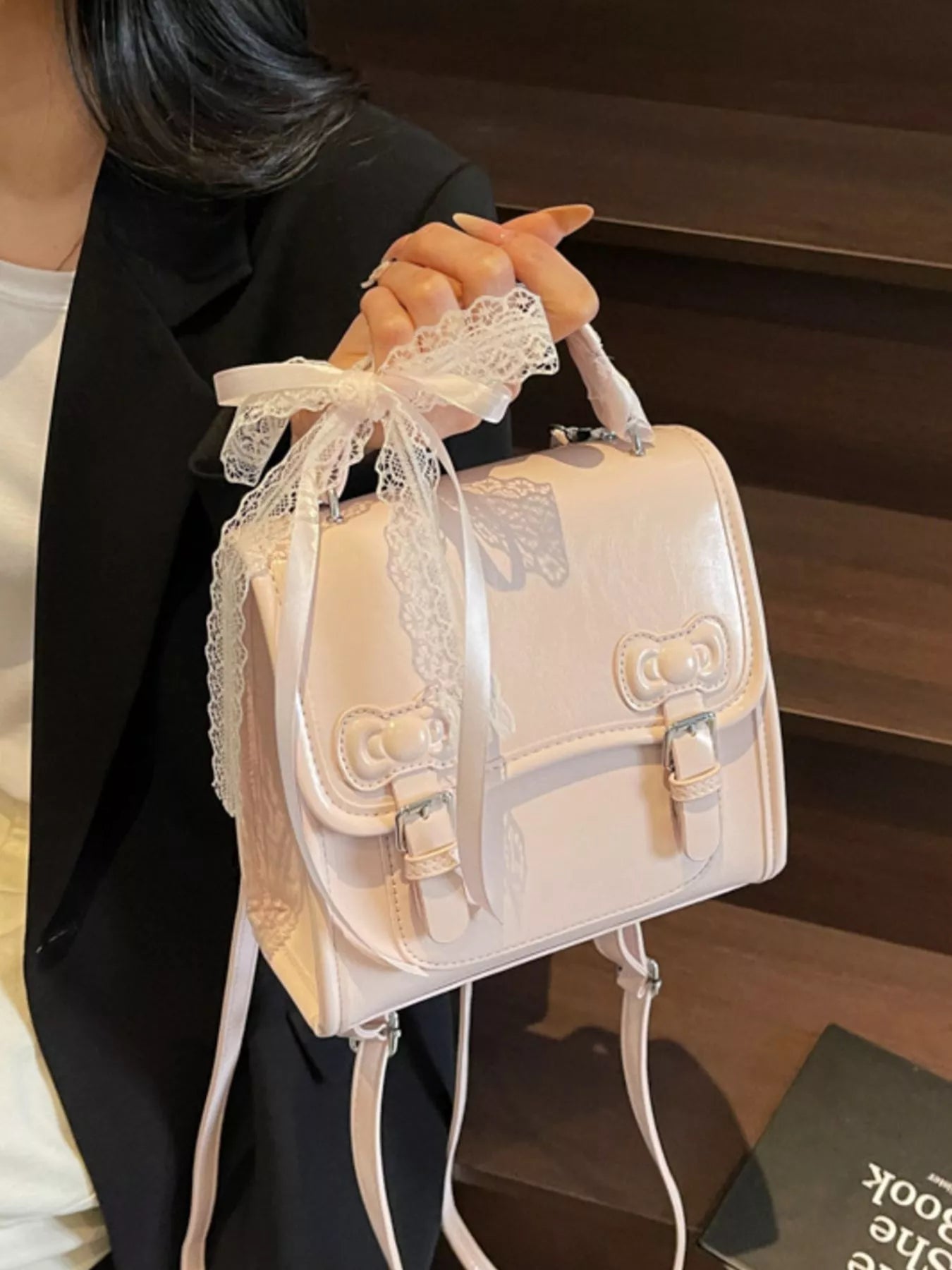 PU Leather Backpack Bag