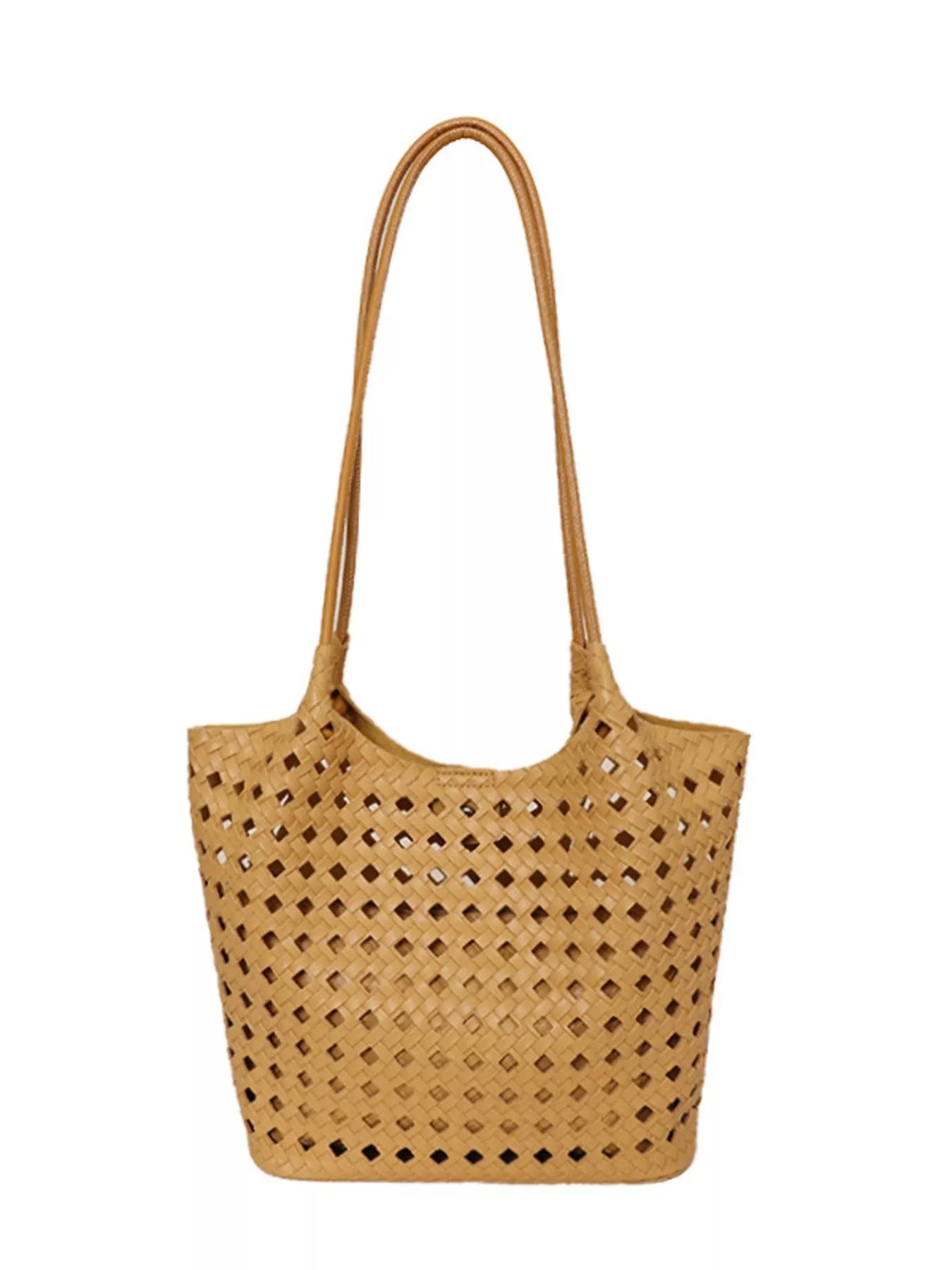 Woven Leather Shoulder Bag