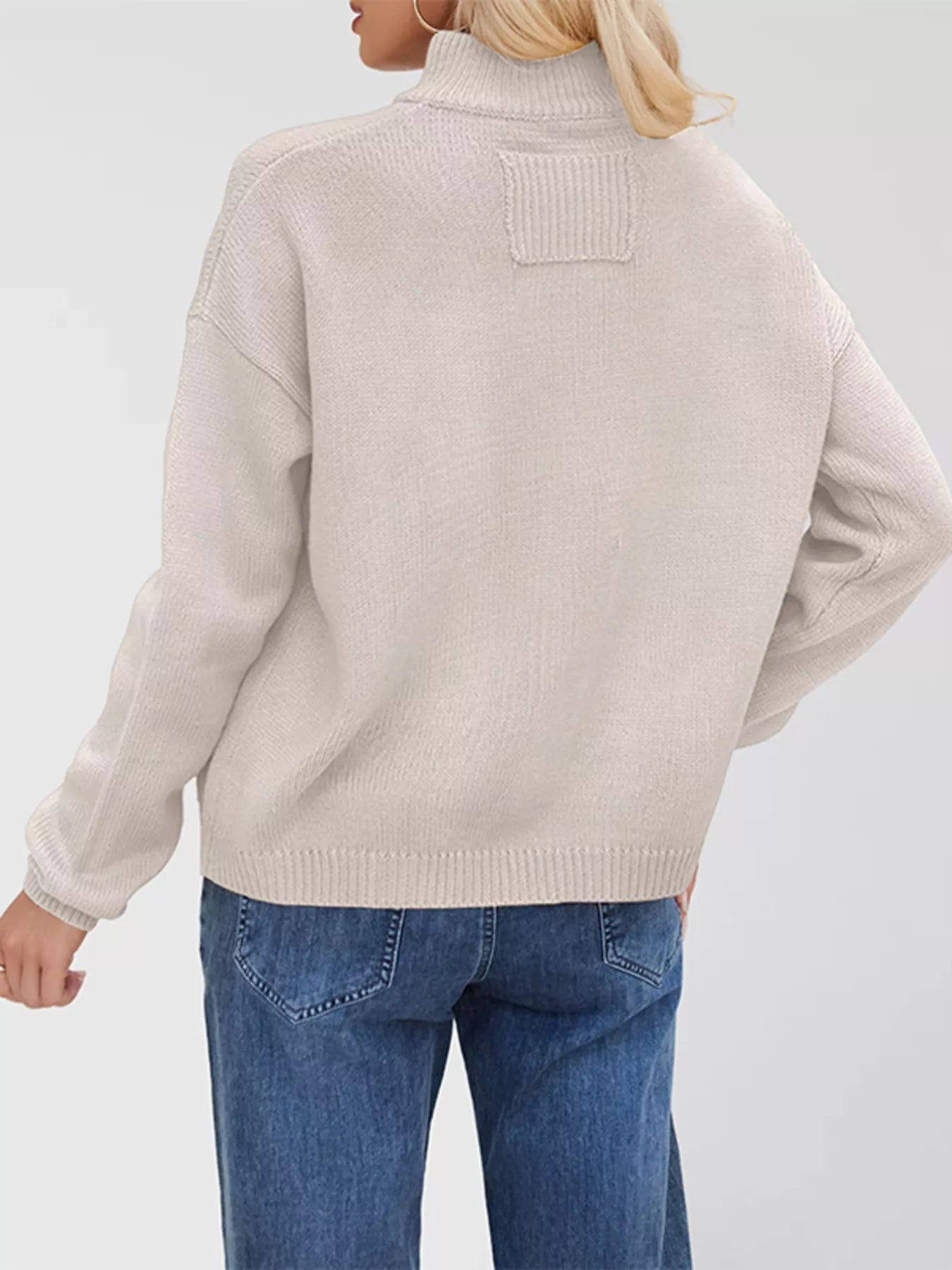 Button Up Dropped Shoulder Cardigan
