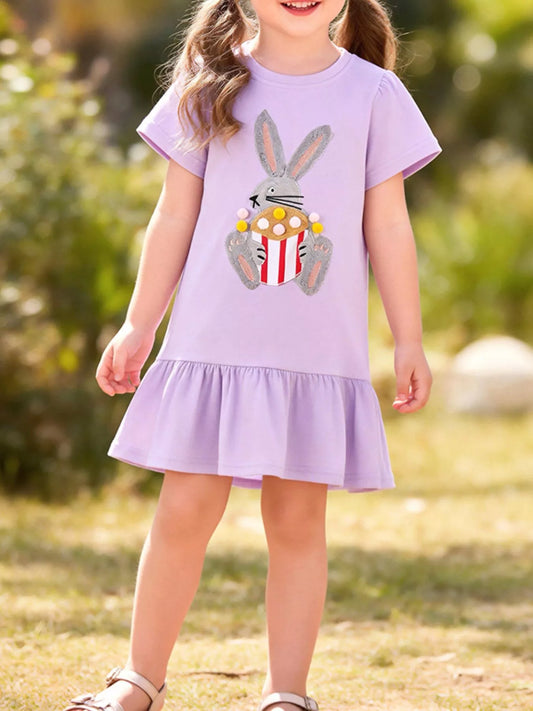 Children's Bunny Ruffled Hem Dress