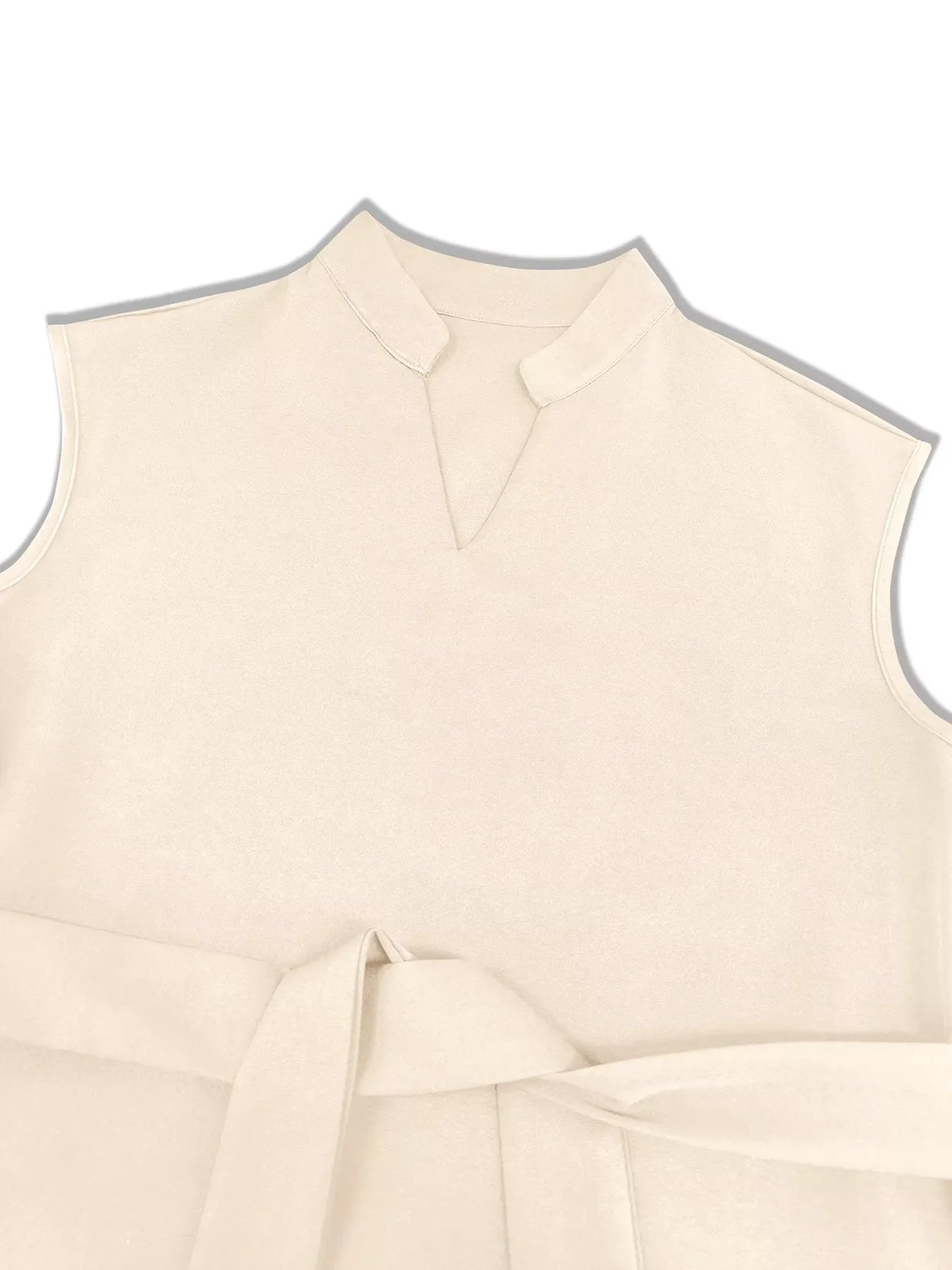 Sleeveless Top and Wide-Leg Pants Set