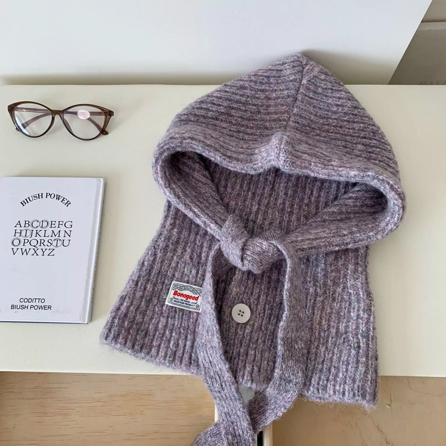 Knitted Winter Scarf Hat