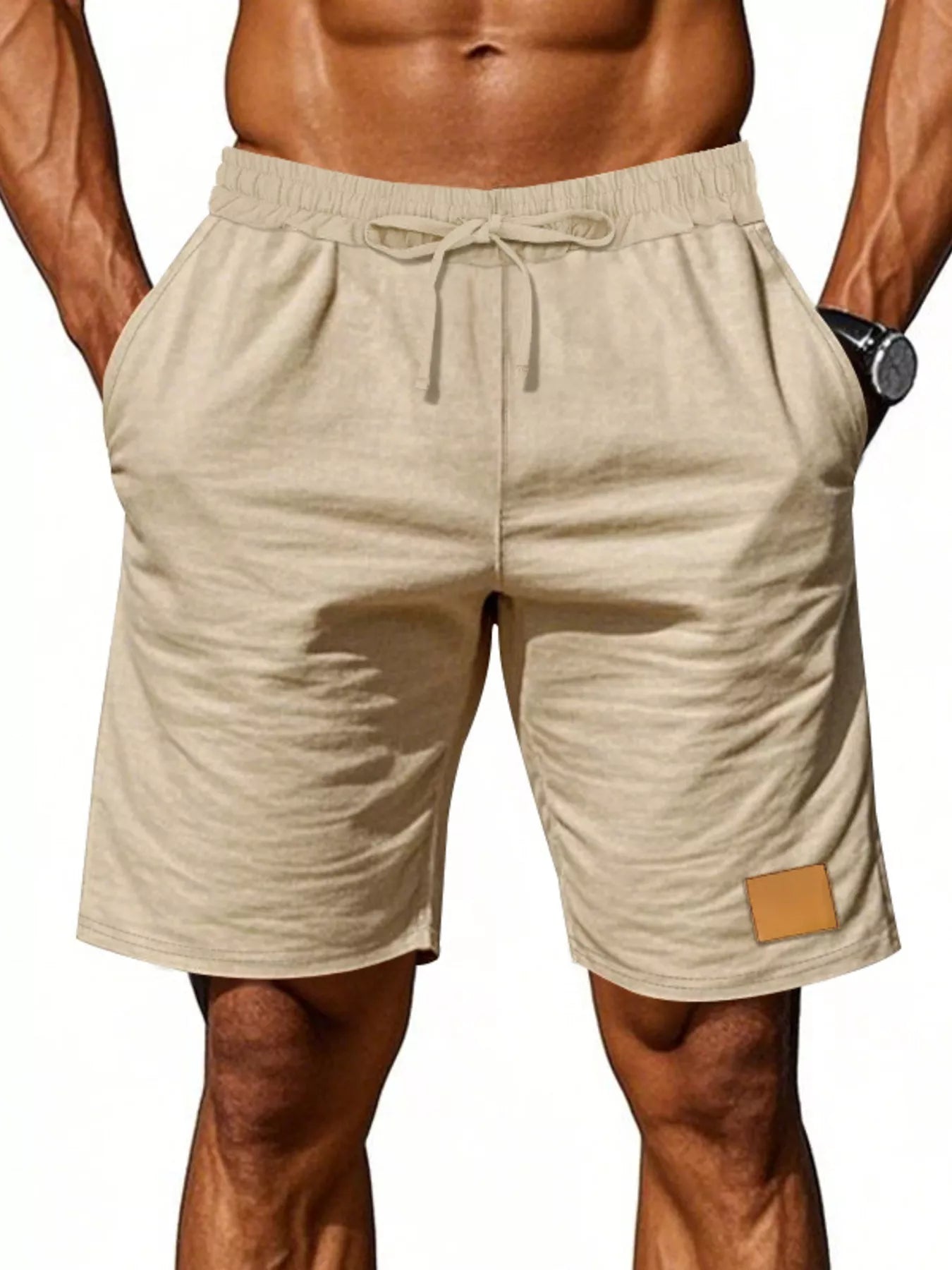 Men's Full Size Casual Drawstring Shorts Plus Size