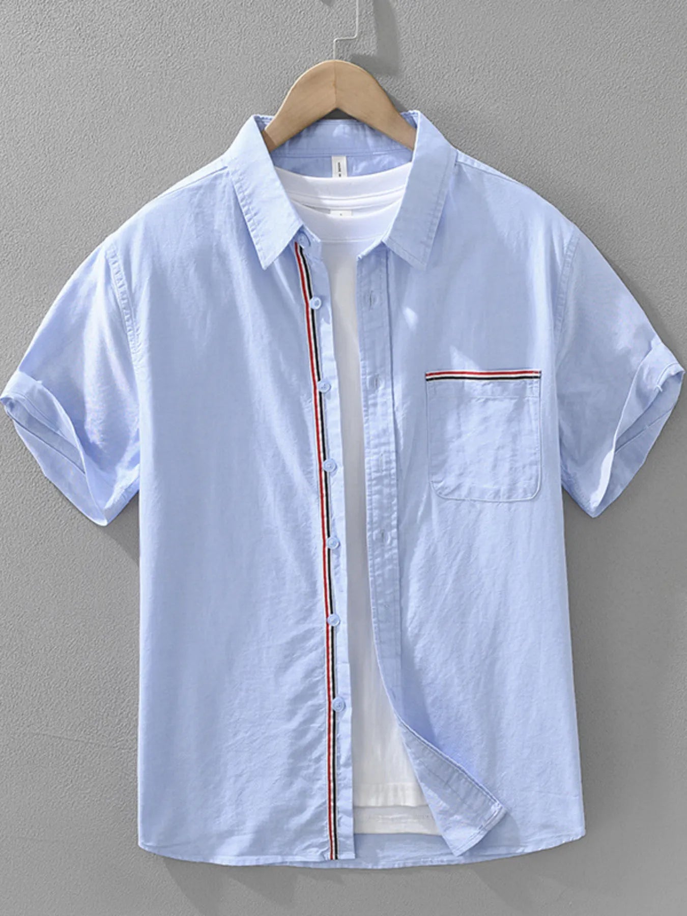 Men's Plus Size Button Up Short Sleeve Shirt