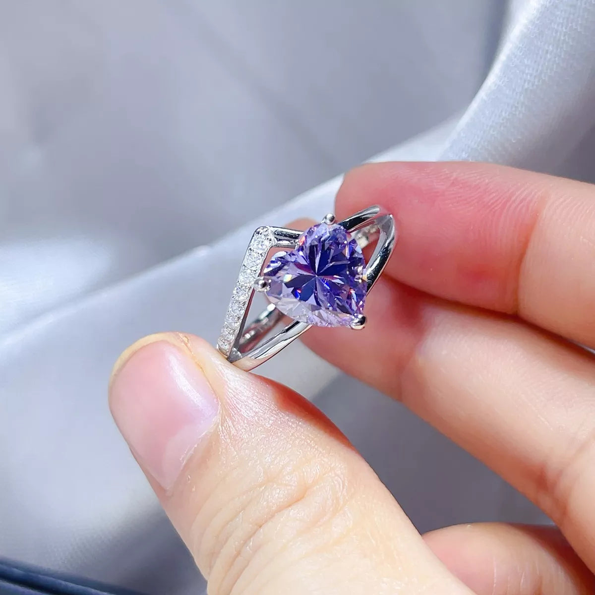 3 Carat 925 Sterling Silver Moissanite Ring