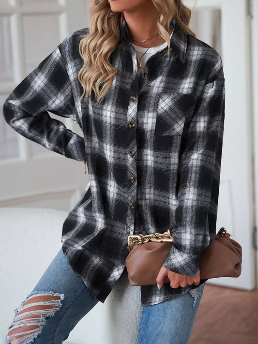 Casual Plaid Button Up Shirt