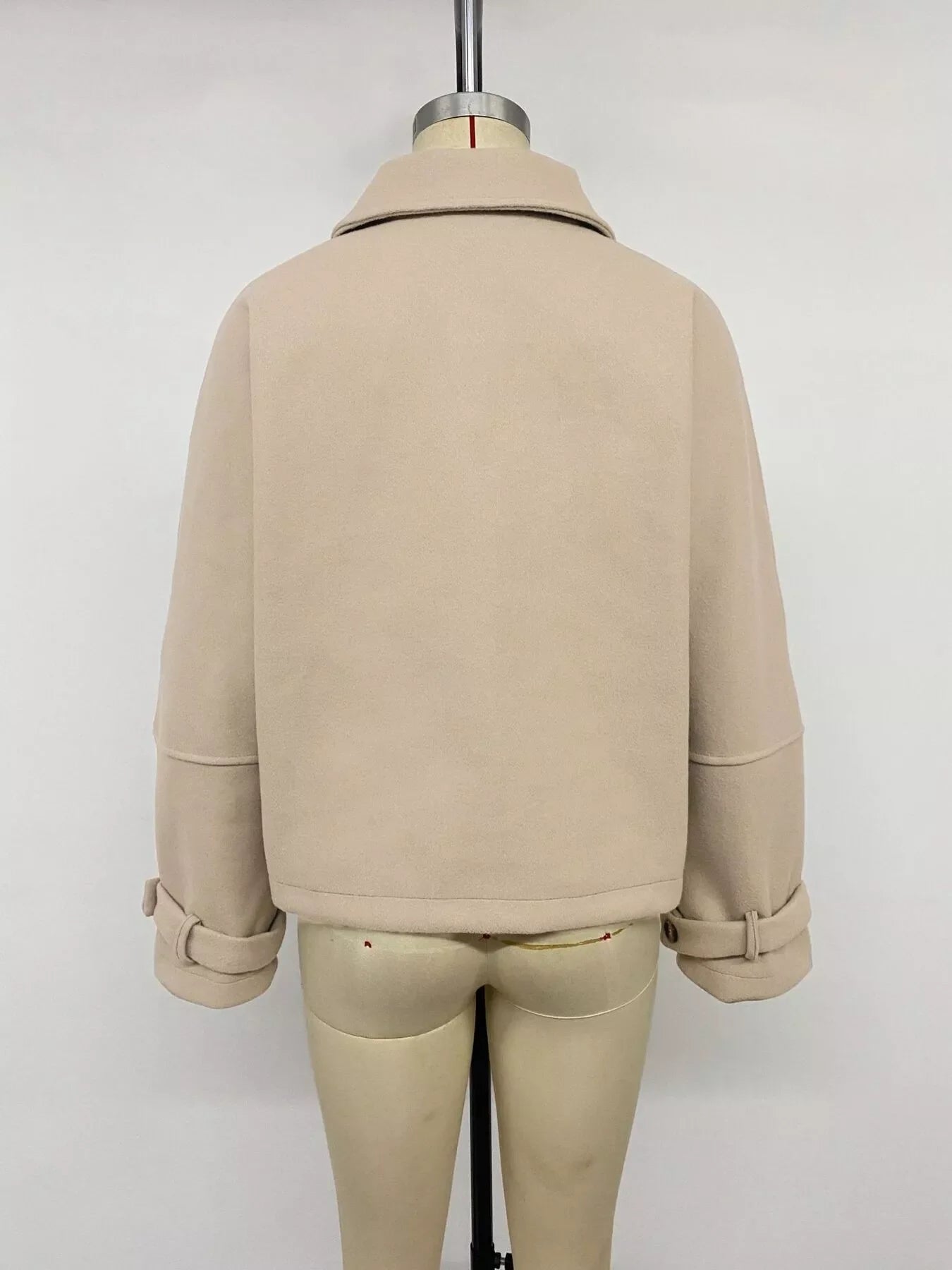 Collared Neck Button Up Jacket