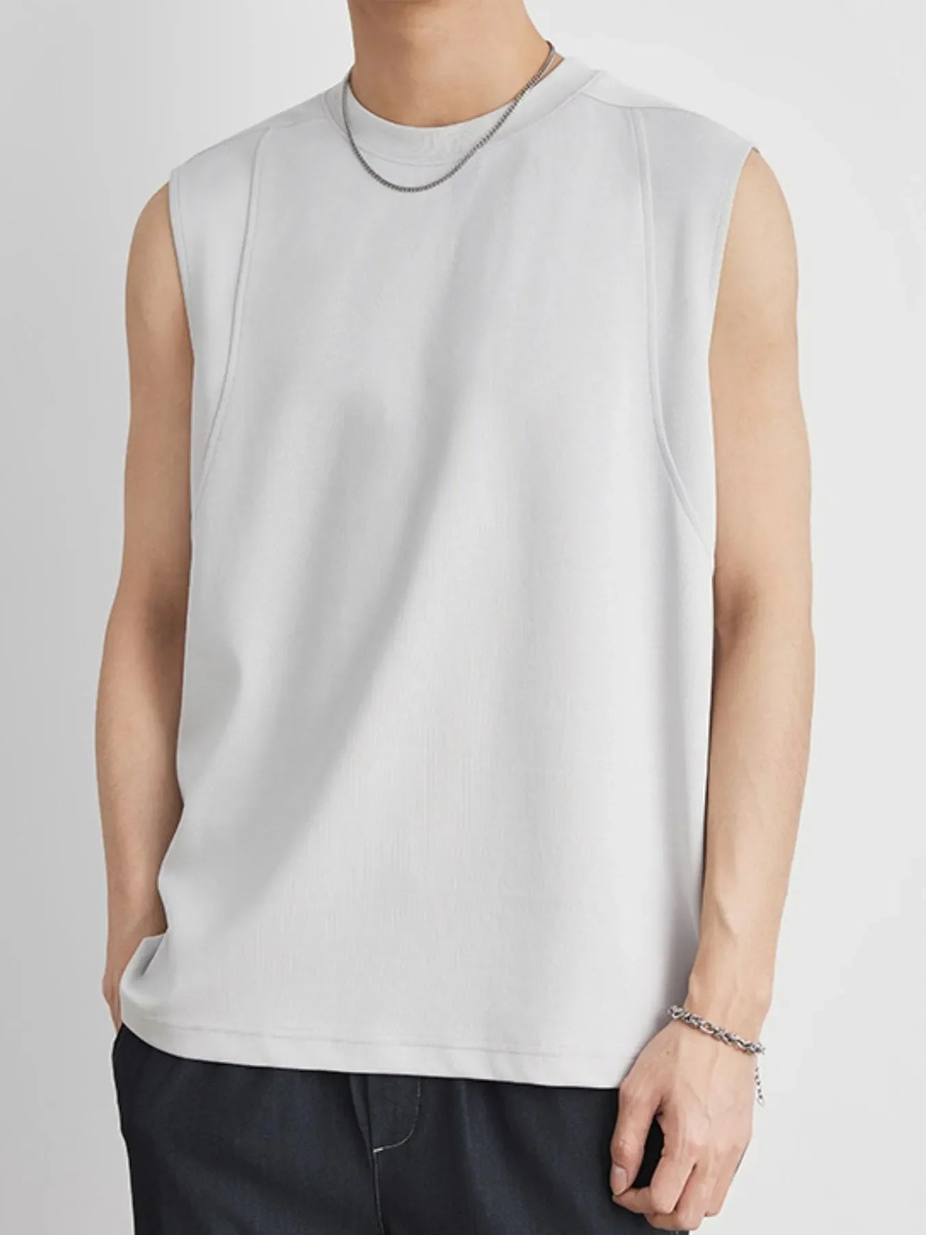 Men's Full Size Round Neck Tank Plus Size