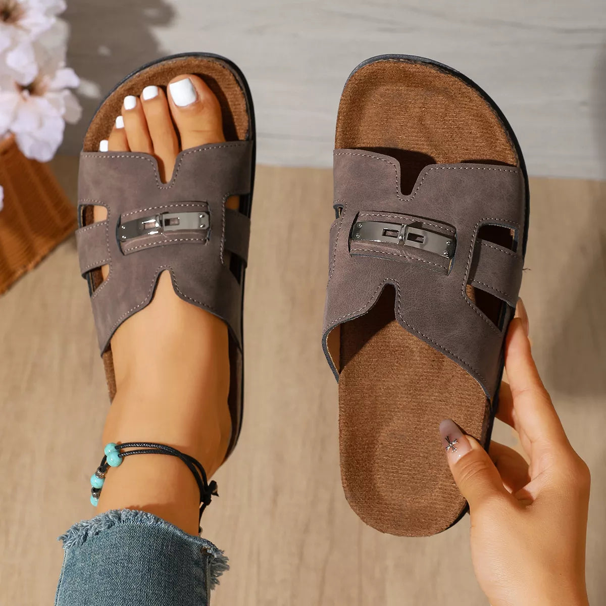 Open Toe Flats Sandals