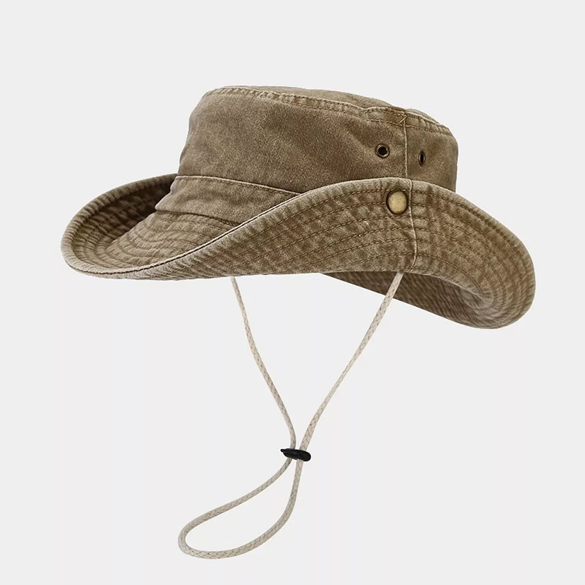 Wide-Brim Sun Protection Bucket Hat