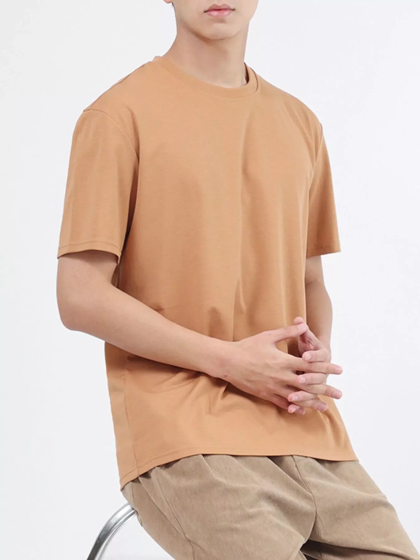 Men's Plus Size Classic Crew Neck T-Shirt