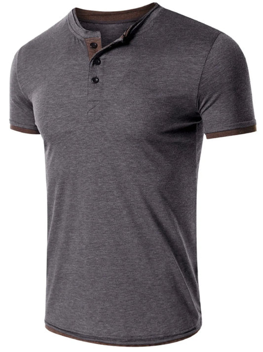 Men's Classic Henley Short Sleeve Top