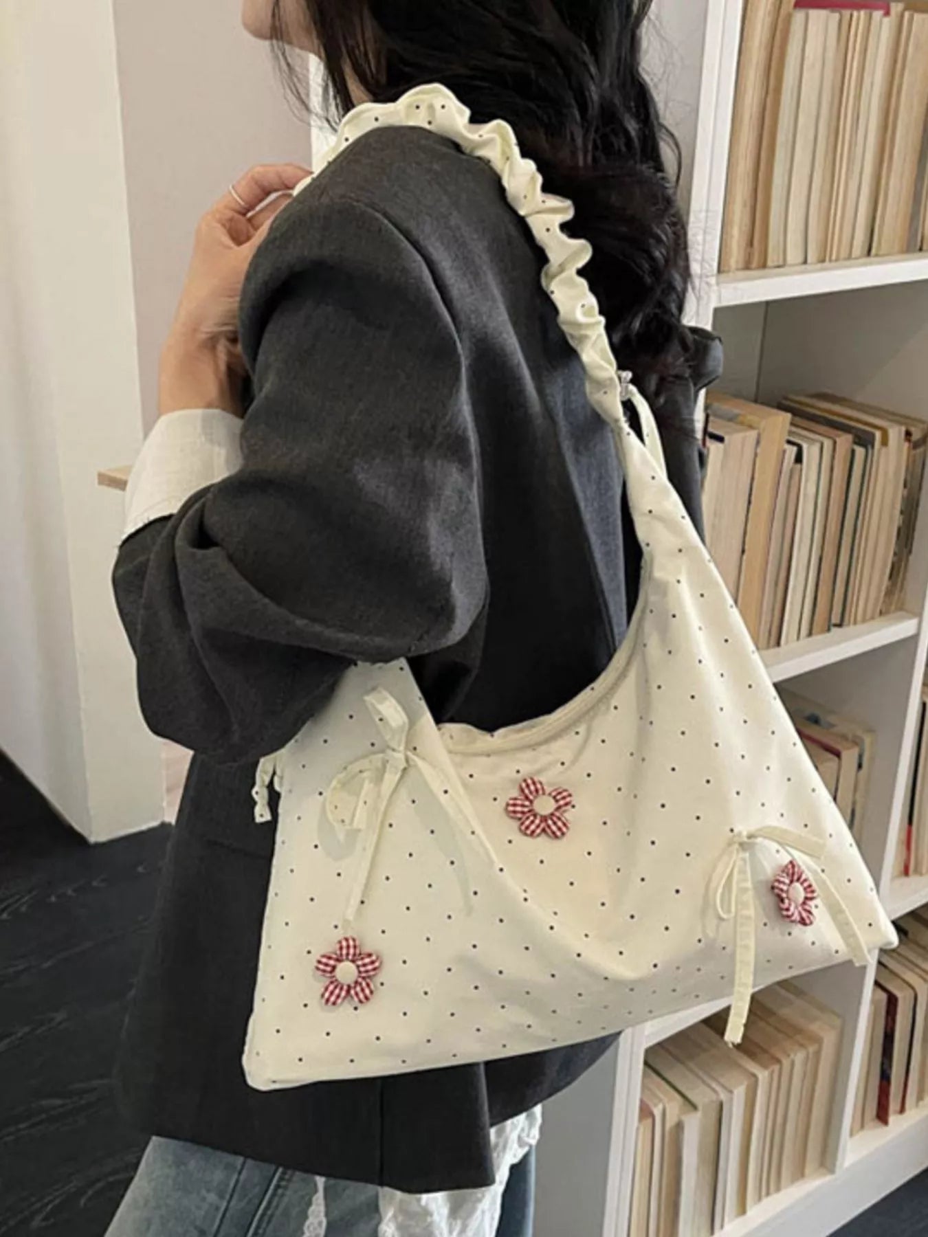 Floral Embellished Shoulder Bag