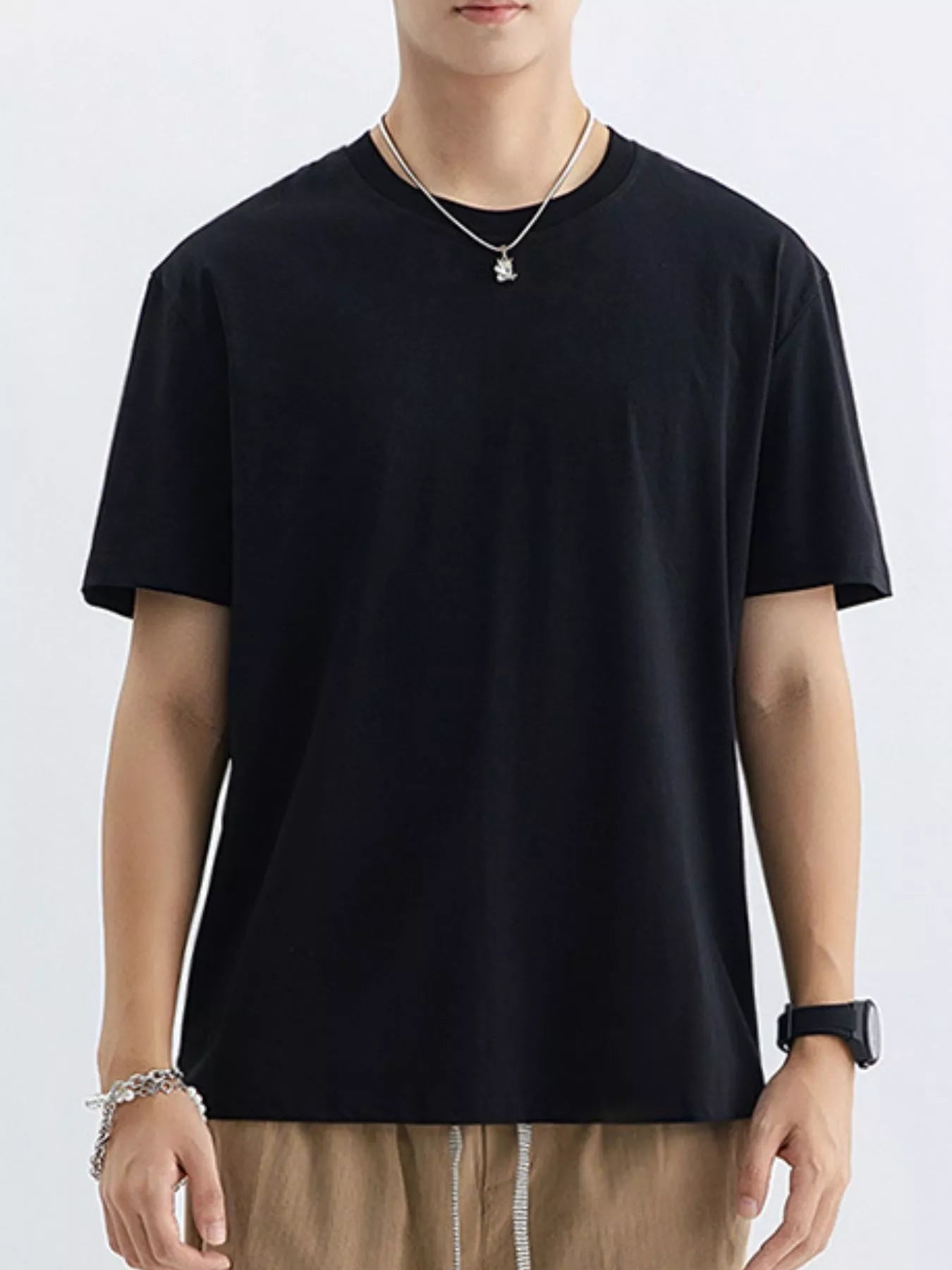 Men's Plus Size Casual Crew Neck T-Shirt