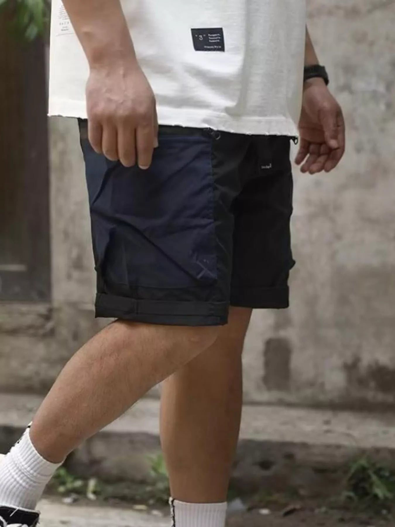 Men's Plus Size Cargo Shorts with Zipper Pocket