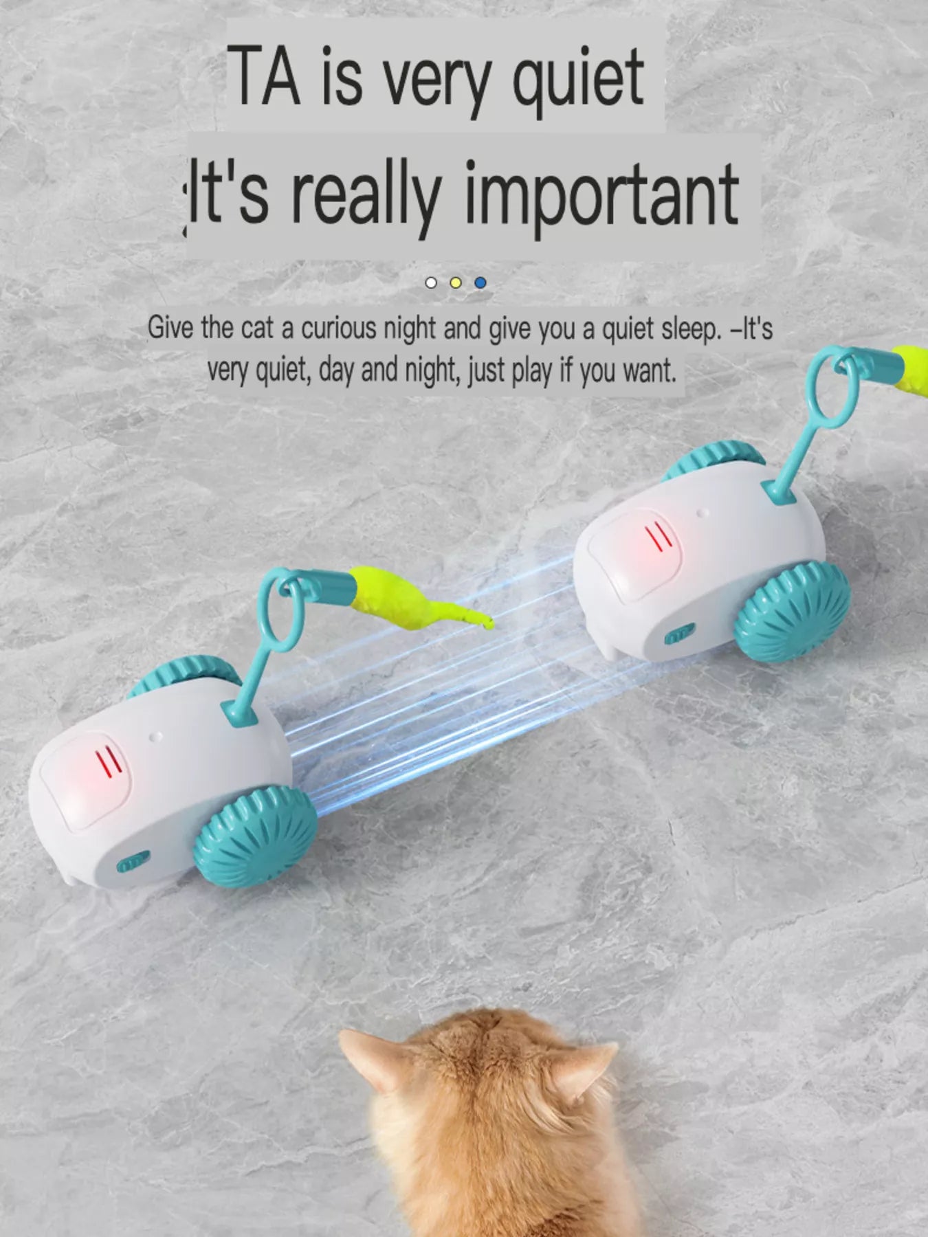 Interactive Self-Rotating Pet Teaser Toy