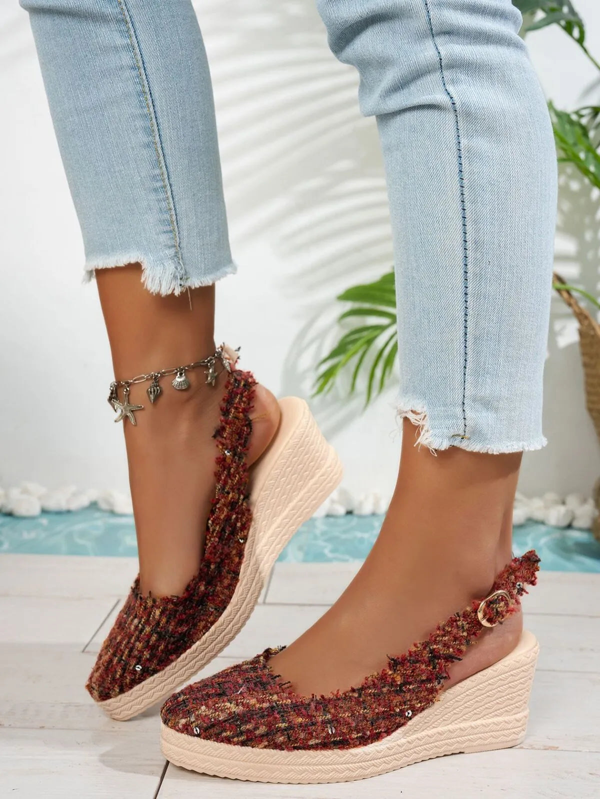 Point Toe Wedge Sandals