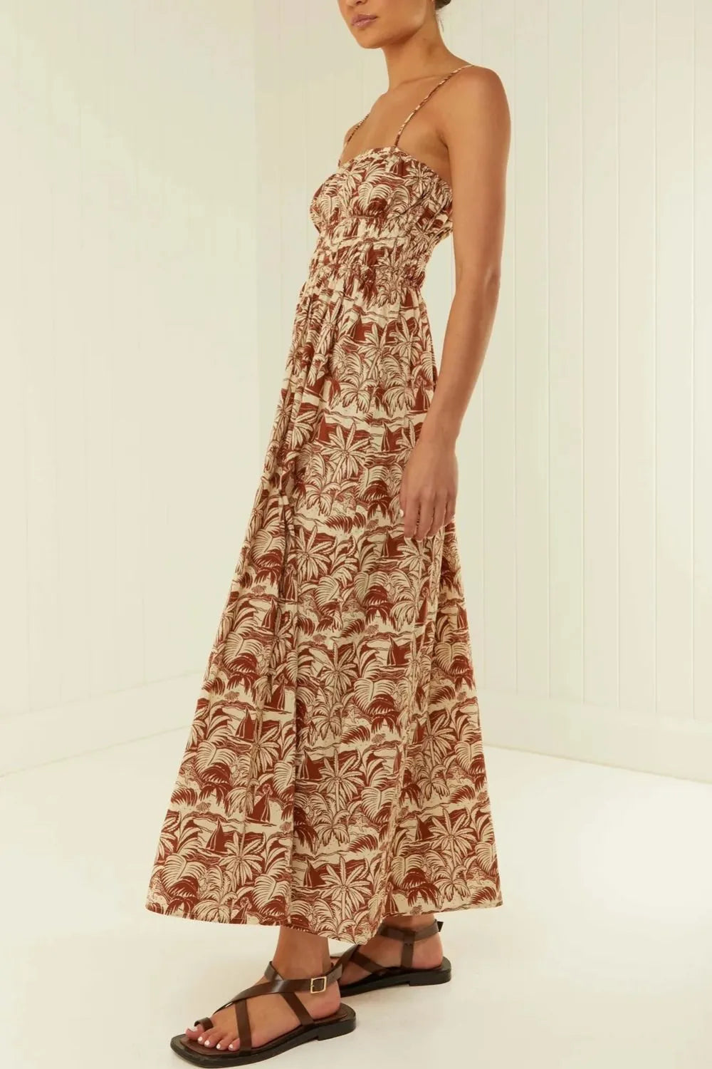 Printed Square Neck Cami Dress