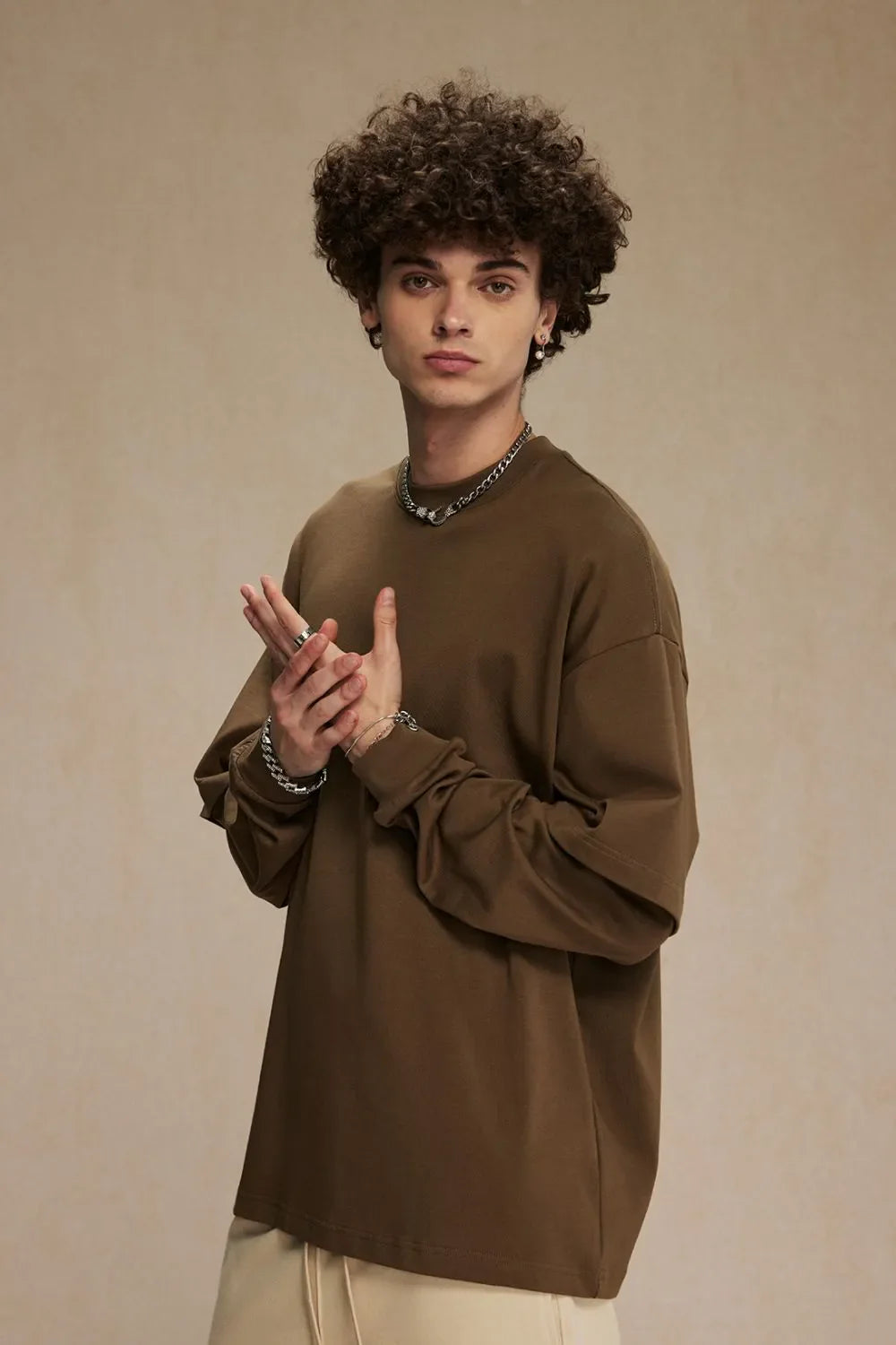 Men's Round Neck Long Sleeve T-Shirt