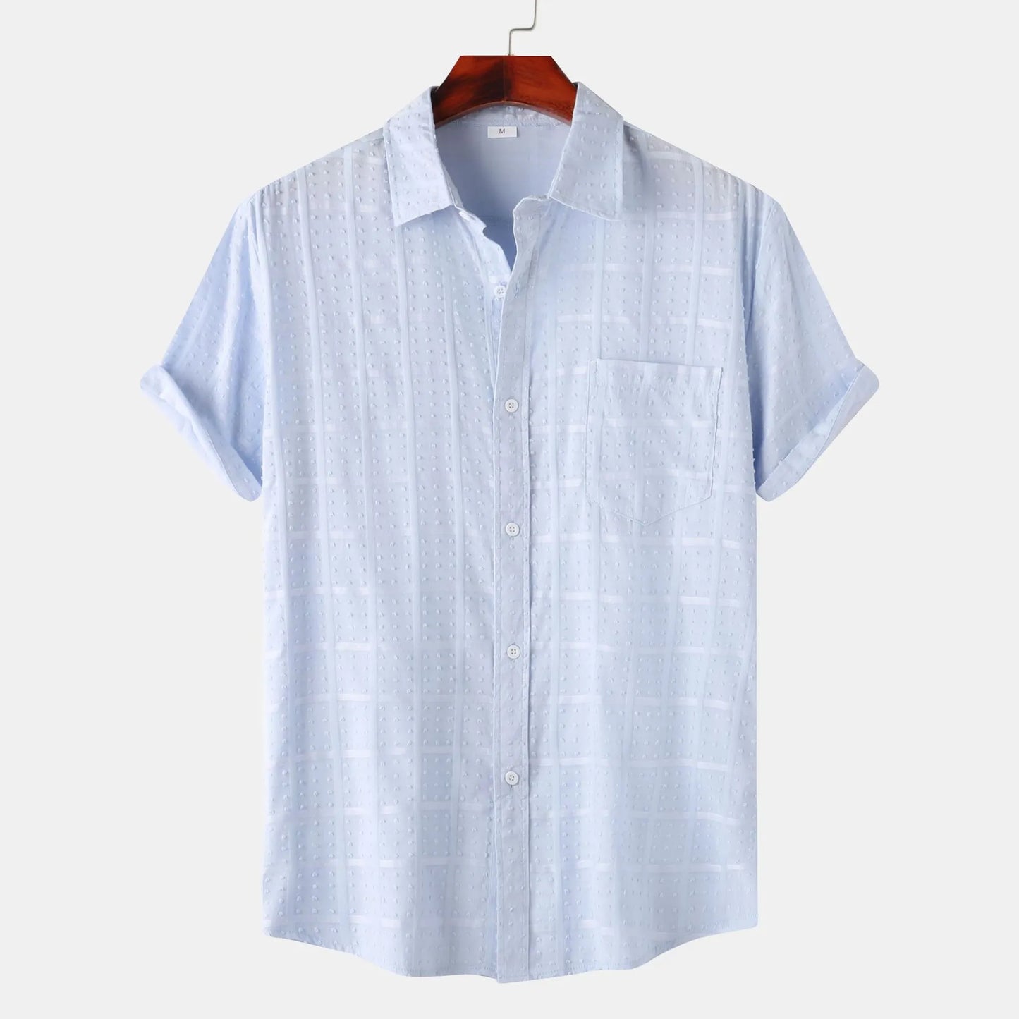 Men's Casual Short Sleeve Button Down Shirt