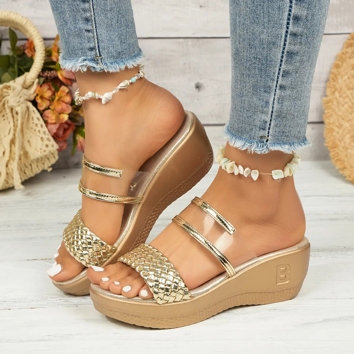 Open Toe Wedge Sandals