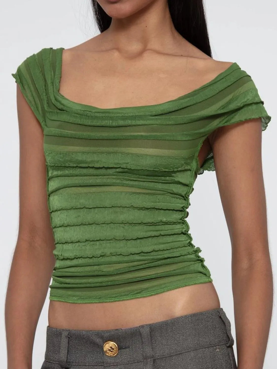 Ruched Solid Tank