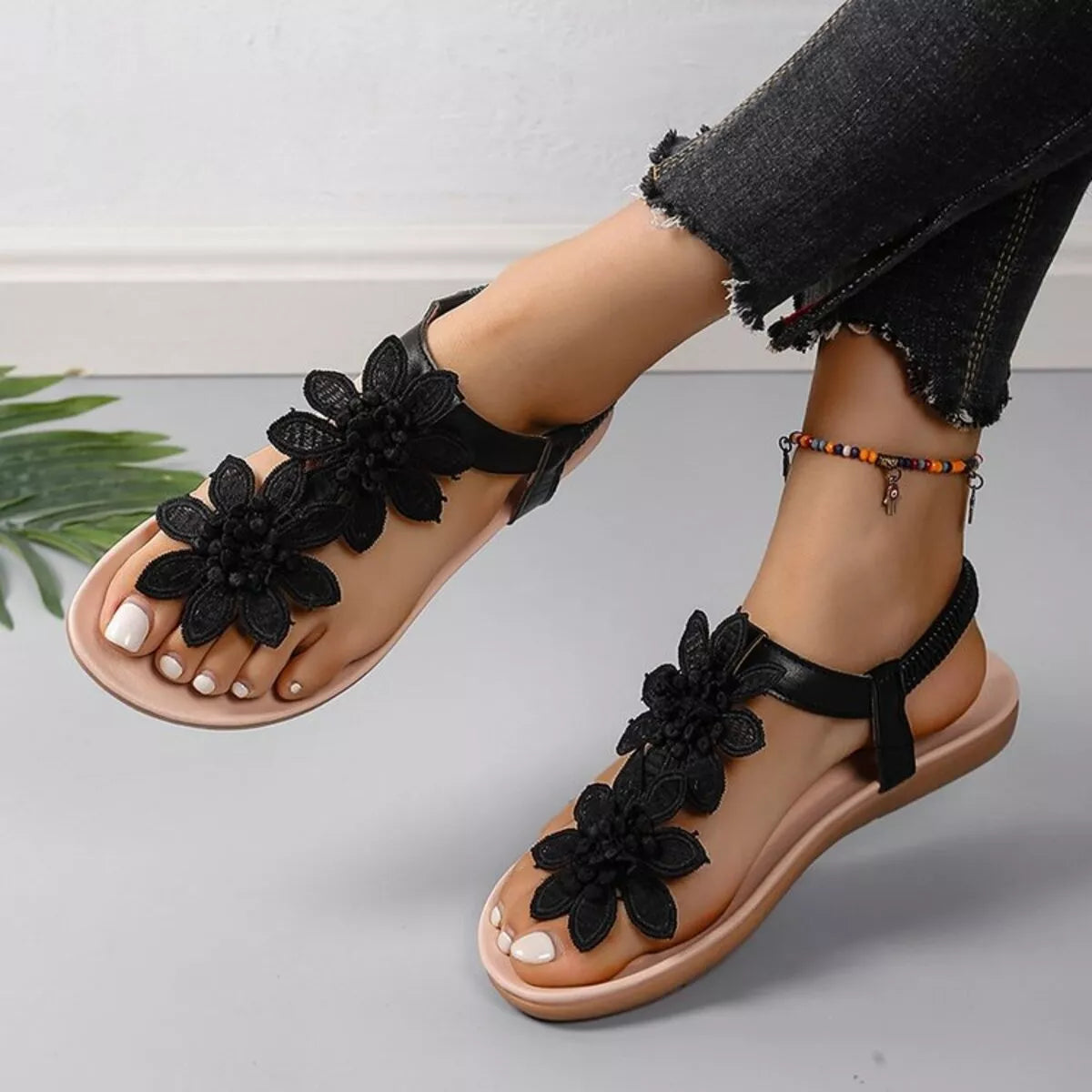 Toe Post Flats Sandals