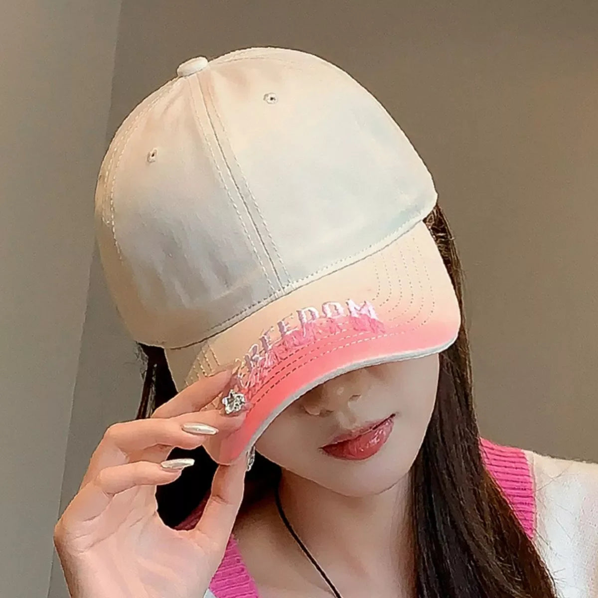 Gradient Embroidered Baseball Cap