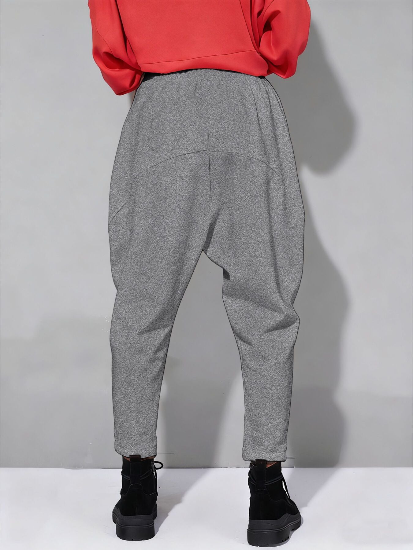 Loose Fit Harem Pants with Pockets