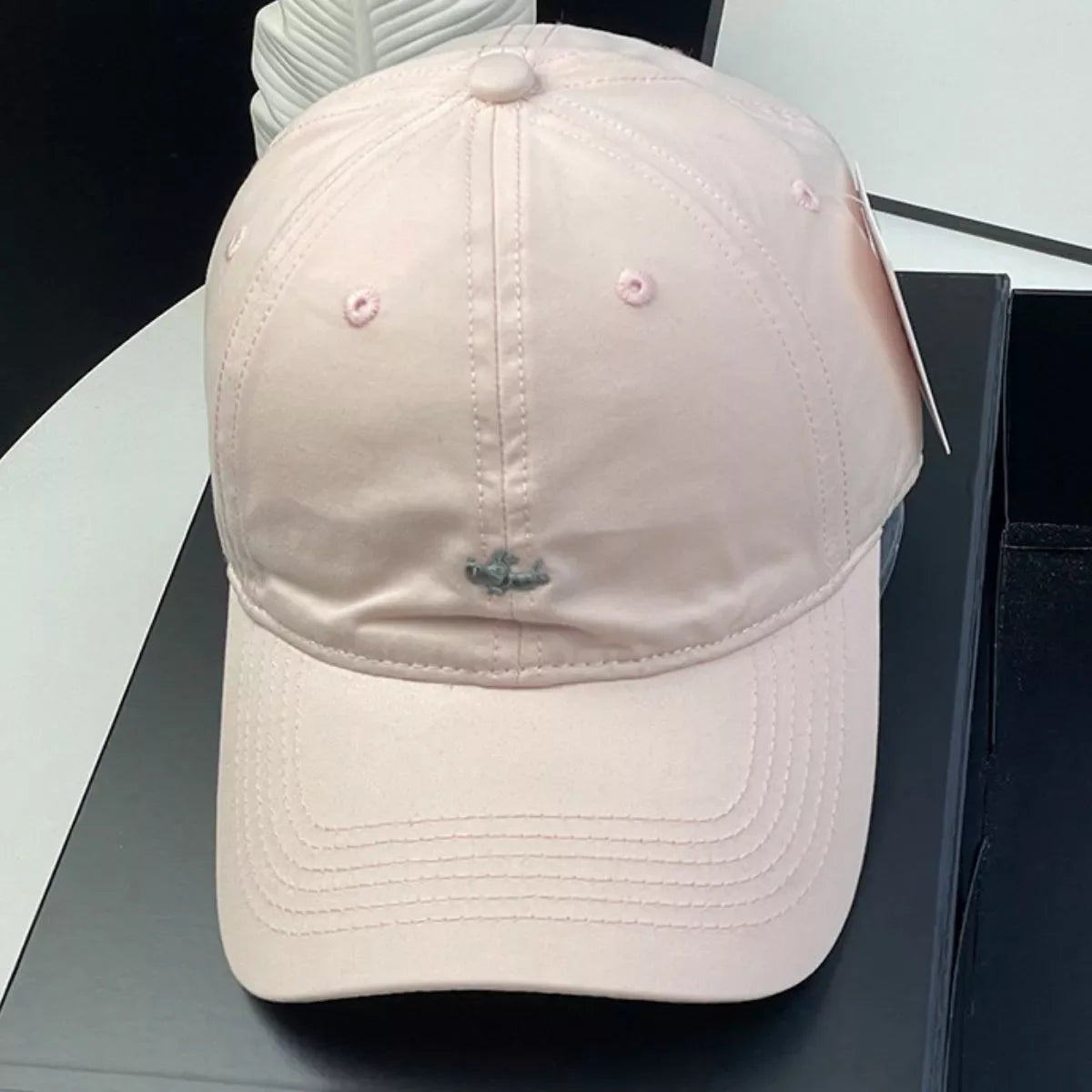 Cotton Baseball Cap with Embroidered Detail