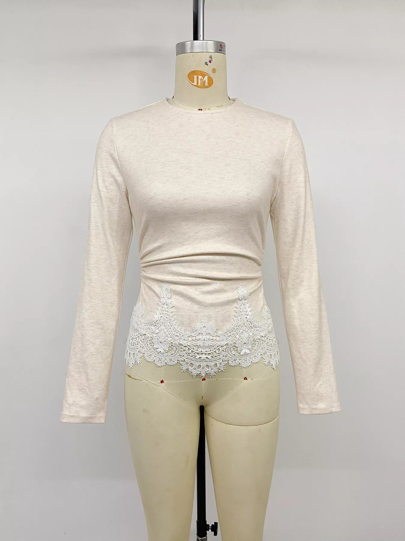Lace Trim Long Sleeve T-Shirt