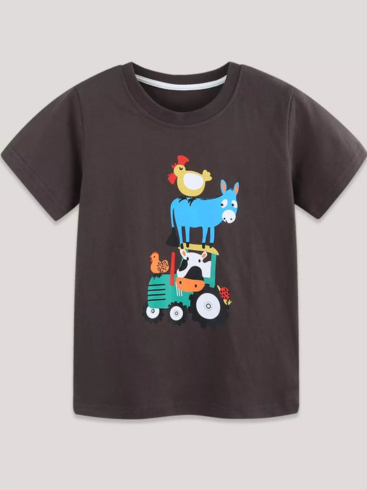 Kids' Farm Animal Graphic T-Shirt