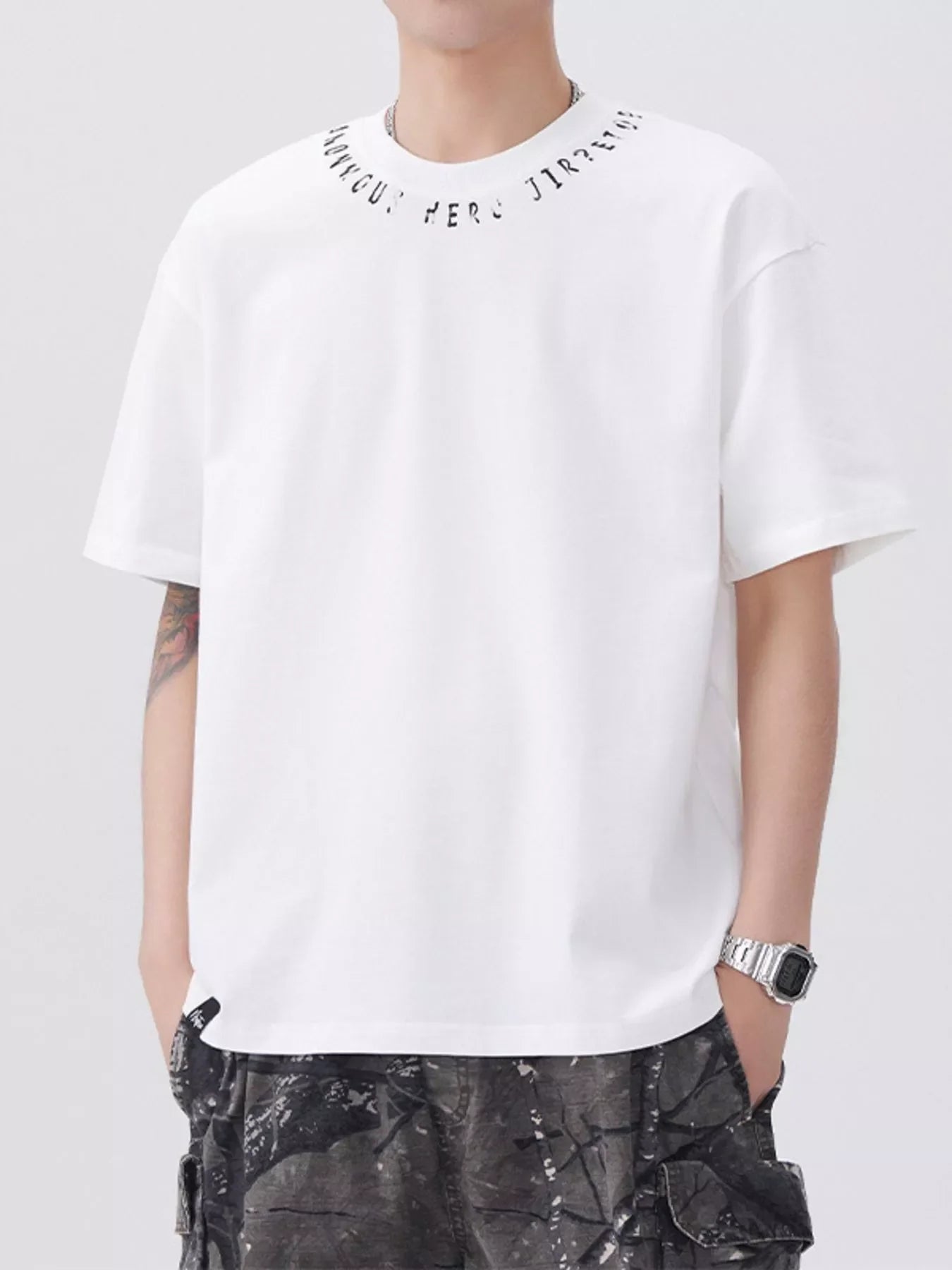 Men's Plus Size Round Neck Short Sleeve T-Shirt