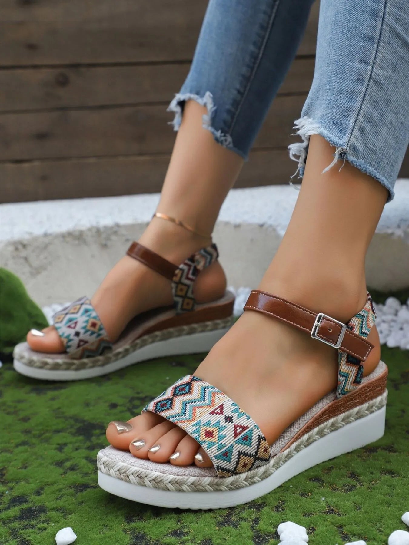 Open Toe Platform Wedge Sandals