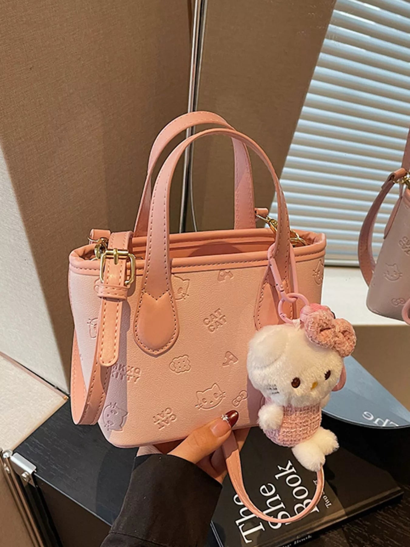 Cat Embossed Crossbody Bag