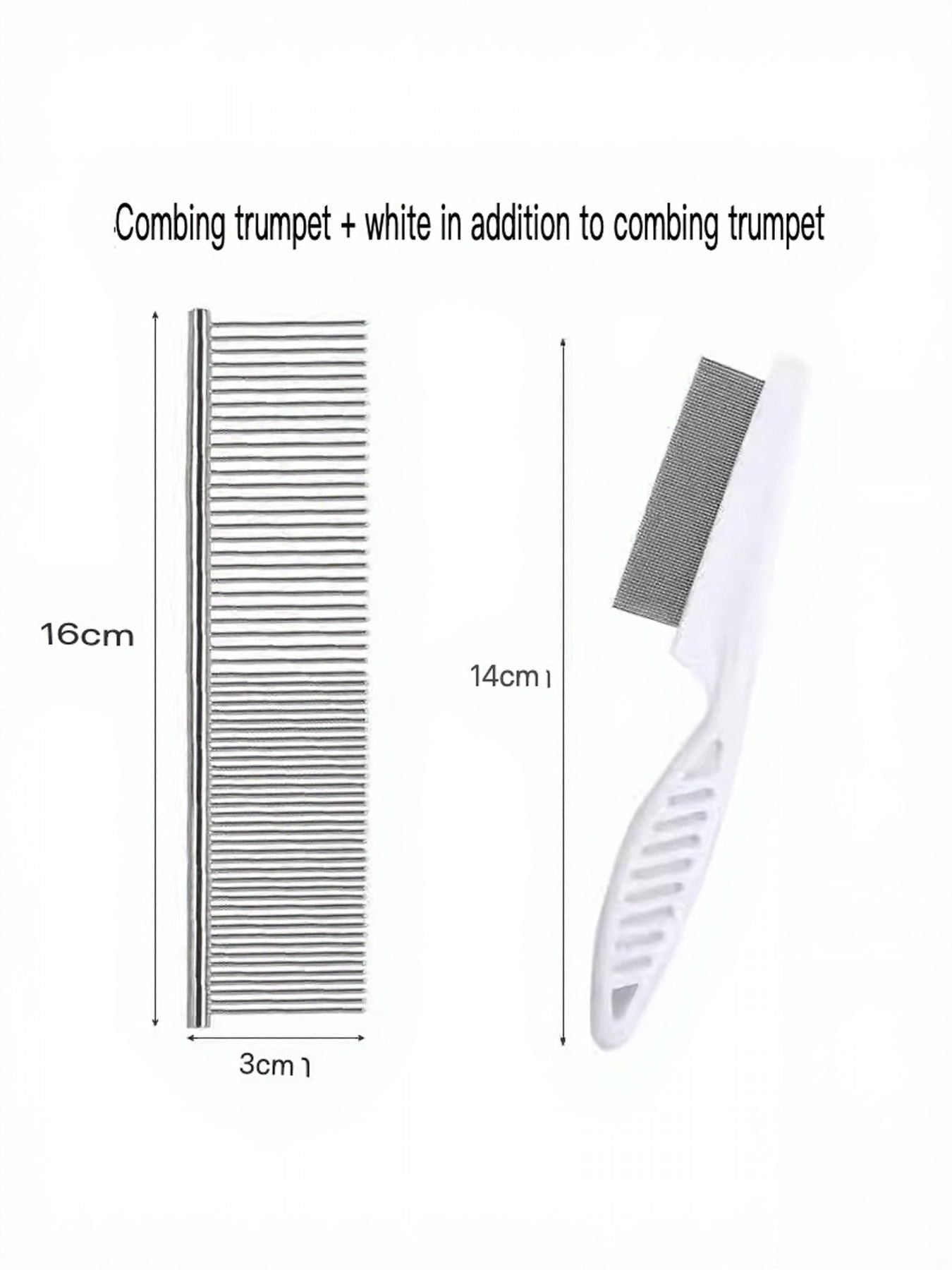 Stainless Steel Pet Grooming Comb for Hair Removal