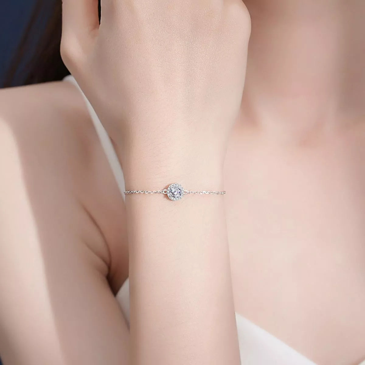 1 Carat 925 Sterling Silver Moissanite Bracelet