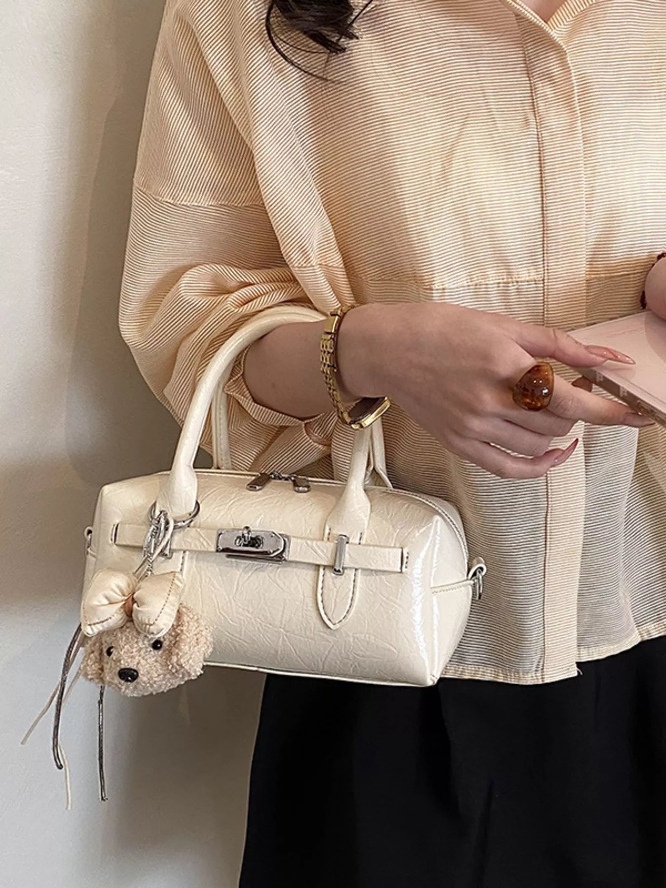 Top-Handle Shoulder Bag