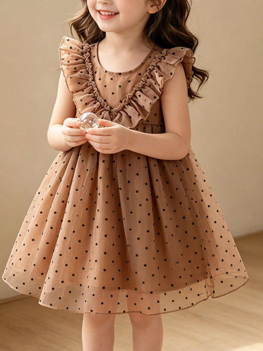 Children's Polka Dot Ruffle Dress