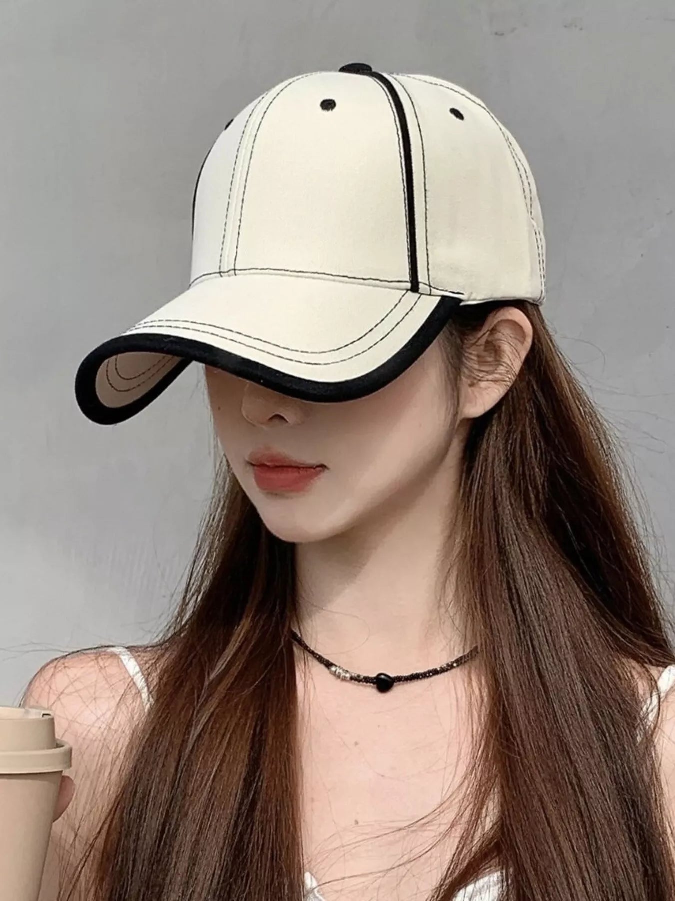 Contrast Stitch Baseball Cap