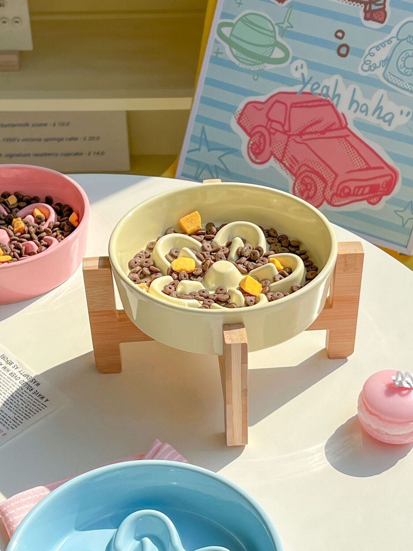 Flower-Shaped Slow Feeder Pet Bowl