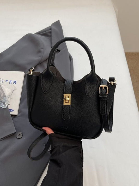 Leather Crossbody Bag with Top Handle