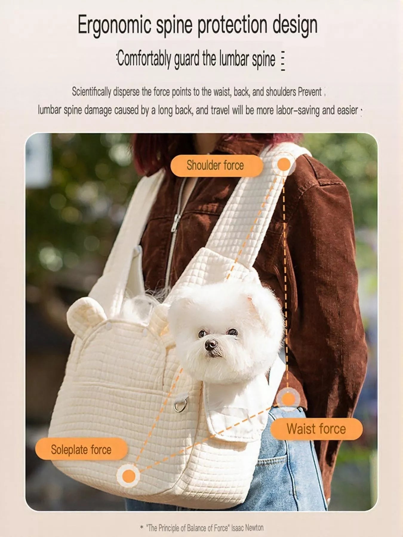 Comfortable Quilted Pet Carrier Sling Bag