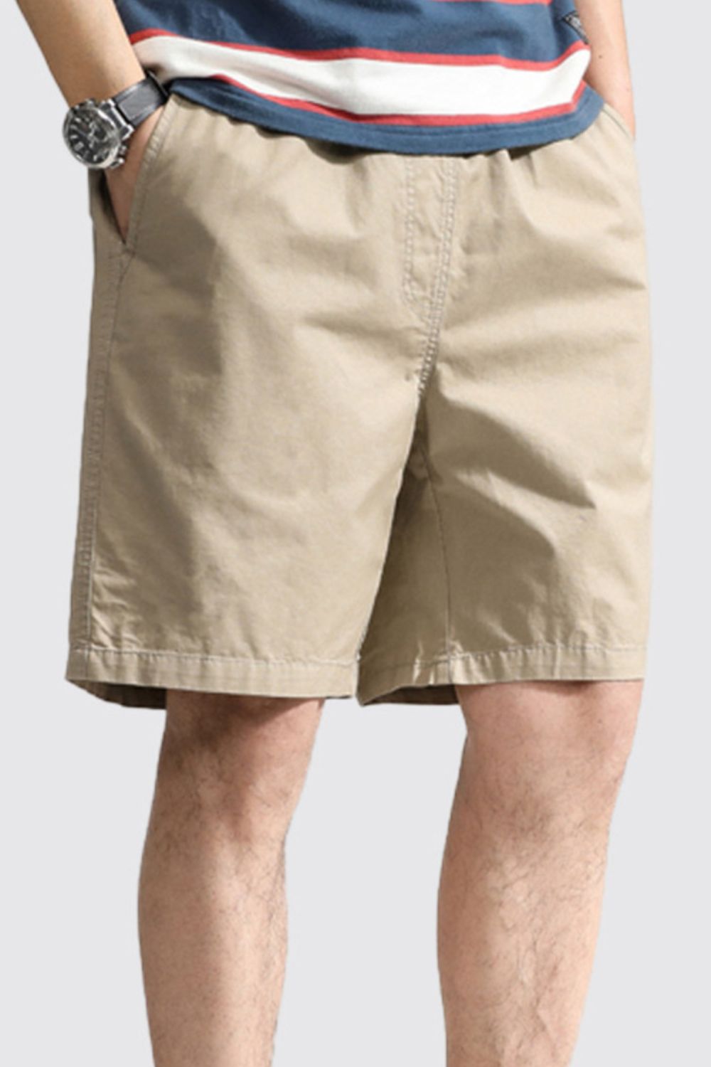 Men's Plus Size Casual Shorts with Pockets