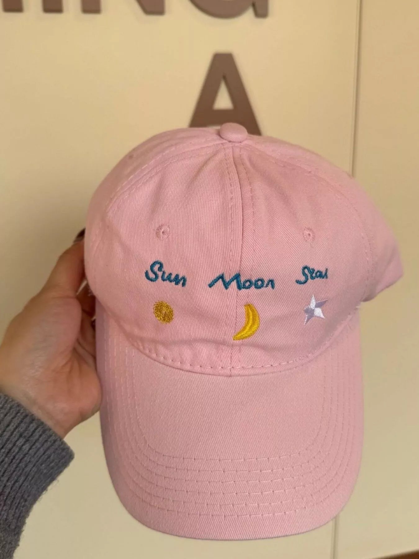 Sun Moon Star Embroidered Baseball Cap