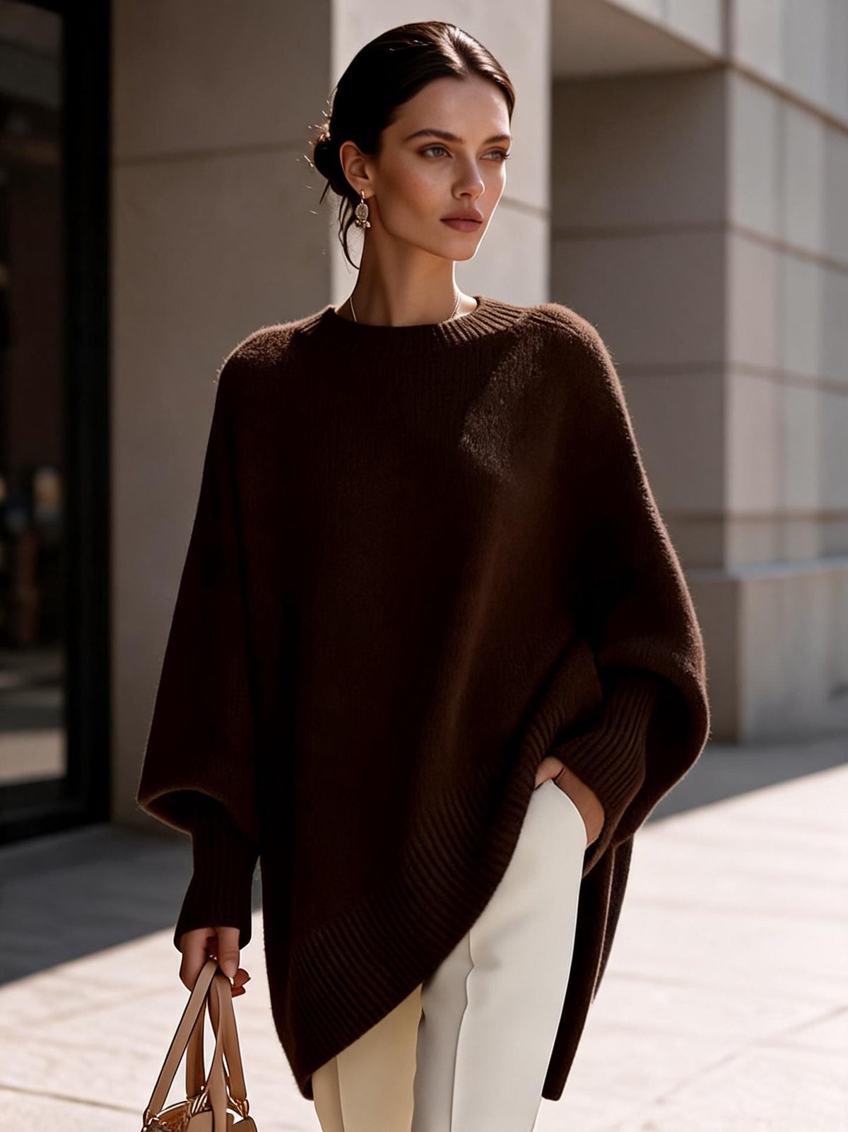 Women's Relaxed-Fit Solid-Color Sweater