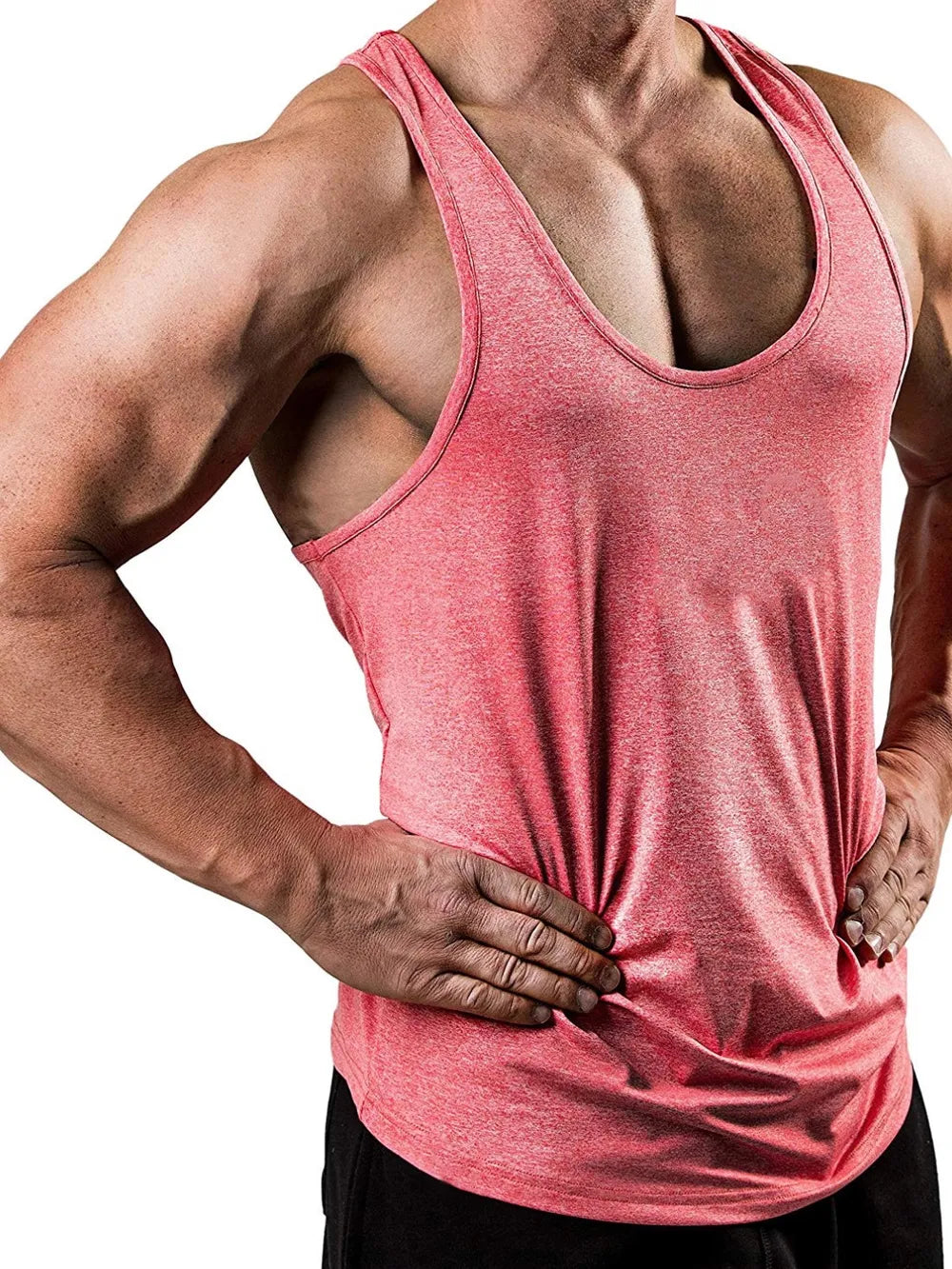 Men's Plus Size Round Neck Racerback Tank